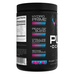 Bucked Up Pump-ocalypse Miami glass of water ready to mix for hydration during training.