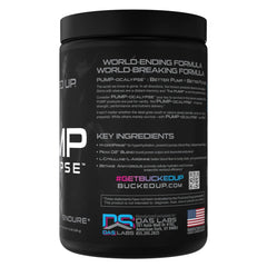 Bucked Up Pump-ocalypse Miami powder scoop displays Citrulline Malate for improved blood flow.