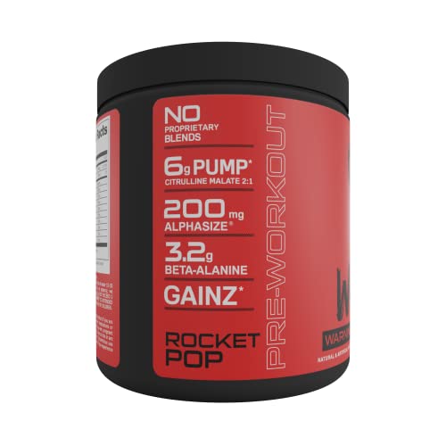 Nutrition label close-up on Bucked Up Woke Rocket Pop