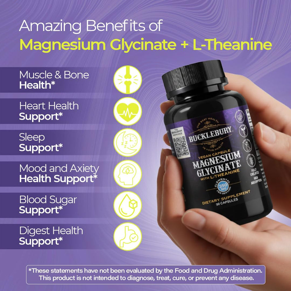 Close-up of Bucklebury capsules and bottle label