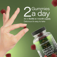 Daily use illustration showing 60 gummies bottle