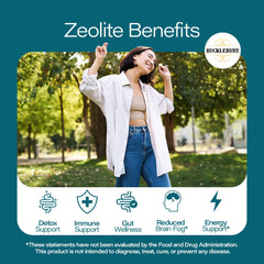 BUCKLEBURY Zeolite Micronized Mineral detail highlights detox pathways.