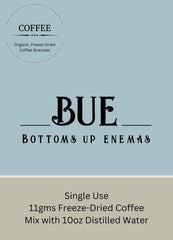 Close-up of a single 11g freeze-dried coffee packet