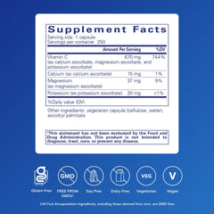 Close-up of Buffered Ascorbic Acid Capsules