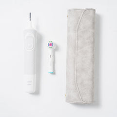 Sleek, premium leather toothbrush case