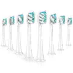 BUKURII 8-pack replacement toothbrush heads in white