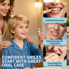 Individually wrapped floss picks for hygiene and convenience