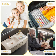 Bulk disposable toothbrushes for hotels, camping, or gifting