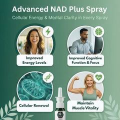 Bulk Essentials NAD+ spray dispensing action demonstrates controlled dosing for consistent use