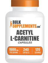 BulkSupplements Acetyl L-Carnitine 240-count bottle front view
