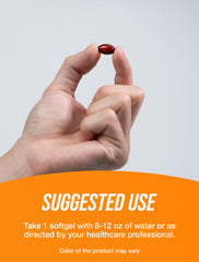 Supplement facts label for Astaxanthin 12mg softgels