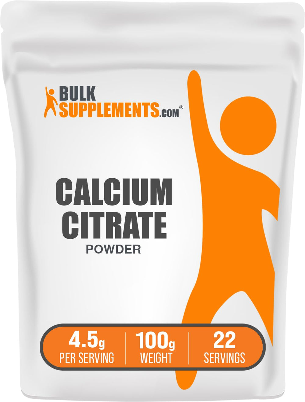 BulkSupplements Calcium Citrate Powder 100g container