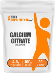 BulkSupplements Calcium Citrate Powder 100g container