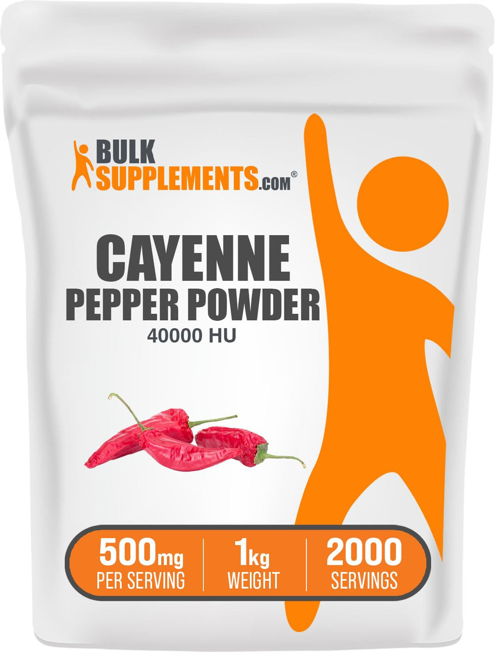 BulkSupplements Cayenne Pepper 40000 HU Powder 1kg container