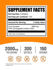 CLA Softgels safflower oil ingredient close up