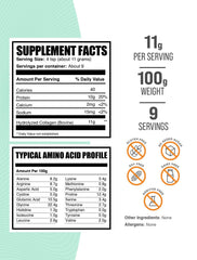 Close-up of Collagen Peptides powder texture