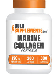 BulkSupplements Marine Collagen Softgels bottle, 300-count