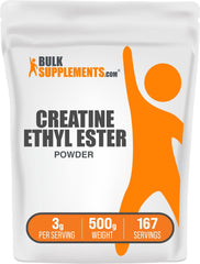 Bulk Supplements Creatine Ethyl Ester HCl powder 500g front label