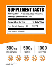 BulkSupplements DMG Powder 500 g (1.1 lb) pack