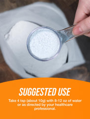 Nutrition facts panel for Essential Amino Acids Powder (EAA)