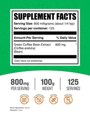 Green Coffee Bean Extract powder in a scoop