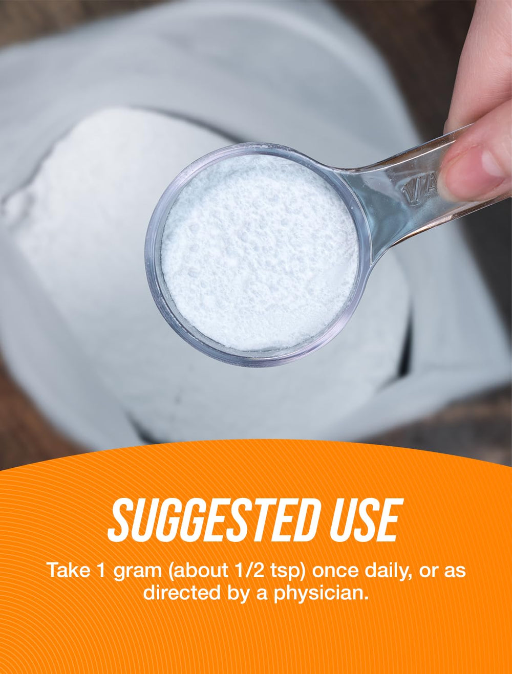 L-Arginine Powder label and nutrition facts