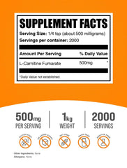 Packaging for L-Carnitine Fumarate Powder by BulkSupplements