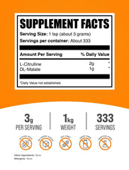 Close-up of L-Citrulline Malate powder texture