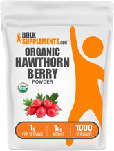 BulkSupplements Organic Hawthorn Berry Powder 1kg packaging