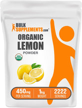 1kg BulkSupplements Organic Lemon Powder pack