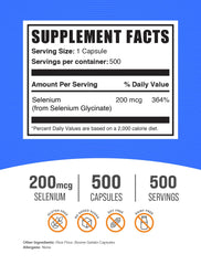 500-count packaging image of Selenium Glycinate capsules