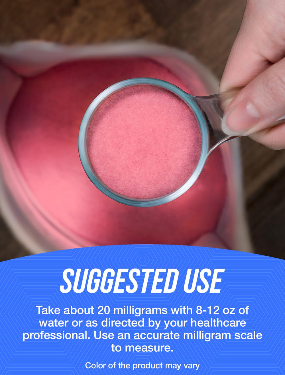 Scooping Bulk Supplements Vitamin B12 powder