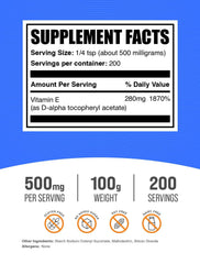 BulkSupplements Vitamin E 400 IU powder 100 g bottle
