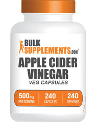 BulkSupplements Apple Cider Vinegar Capsules bottle for easy daily use