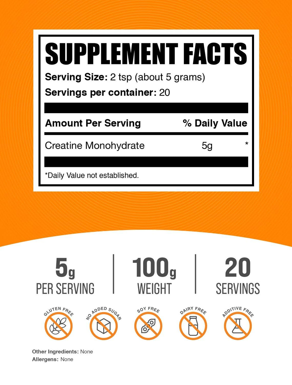 BulkSupplements creatine micronized scoop-dispense demonstrates precise 5g serving for workouts