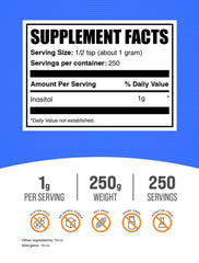 BulkSupplements powder texture close-up highlighting pure inositol and easy mixing benefit