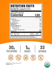 BulkSupplements hemp protein powder 1kg tub—gluten-free protein powder for workouts.