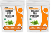 BulkSupplements Organic Pea Protein Powder bottle-front — clean vegan protein option for shakes