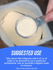 BulkSupplements Theobromine powder being poured into a shaker for easy mixing