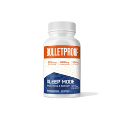 Front view of Bulletproof Sleep Mode Softgels 60-count bottle