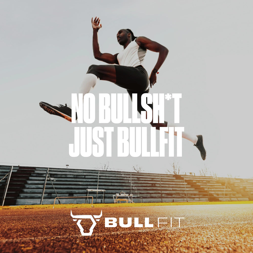 BullFit Hydrate variety pack beside running shoes for active hydration.