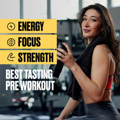 Bullfit label close-up emphasizes electrolytes for hydration during workouts.