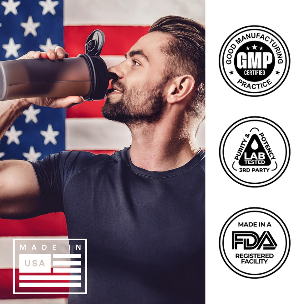 BULLFIT Peach Mango scoop blends for steady focus during training