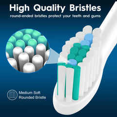 Bullnas replacement brush heads for Philips Sonicare CleanCare - 8 pack