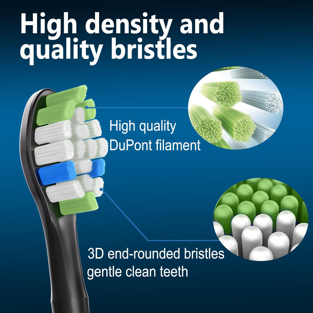 Ergonomic design of Bullnas W replacement brush head for hard-to-reach areas