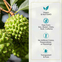 Bundle packaging shot of Soursop Graviola liquid with elderberry and lion's mane