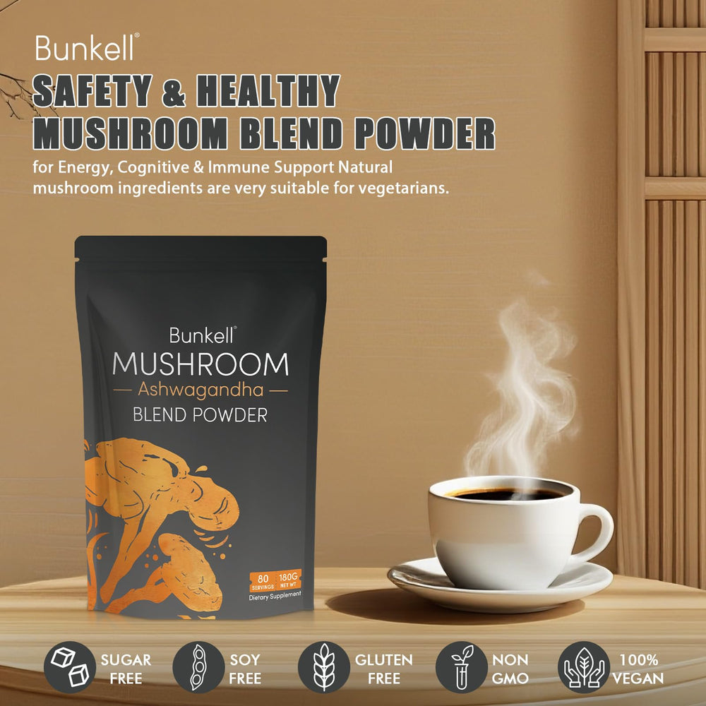 Mushroom powder and fiber promoting gut health