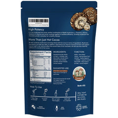 Cup of mushroom hot cocoa ready to drink at bedtime