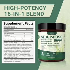 Ingredient highlights: Irish sea moss, bladderwrack, black seed oil, turmeric