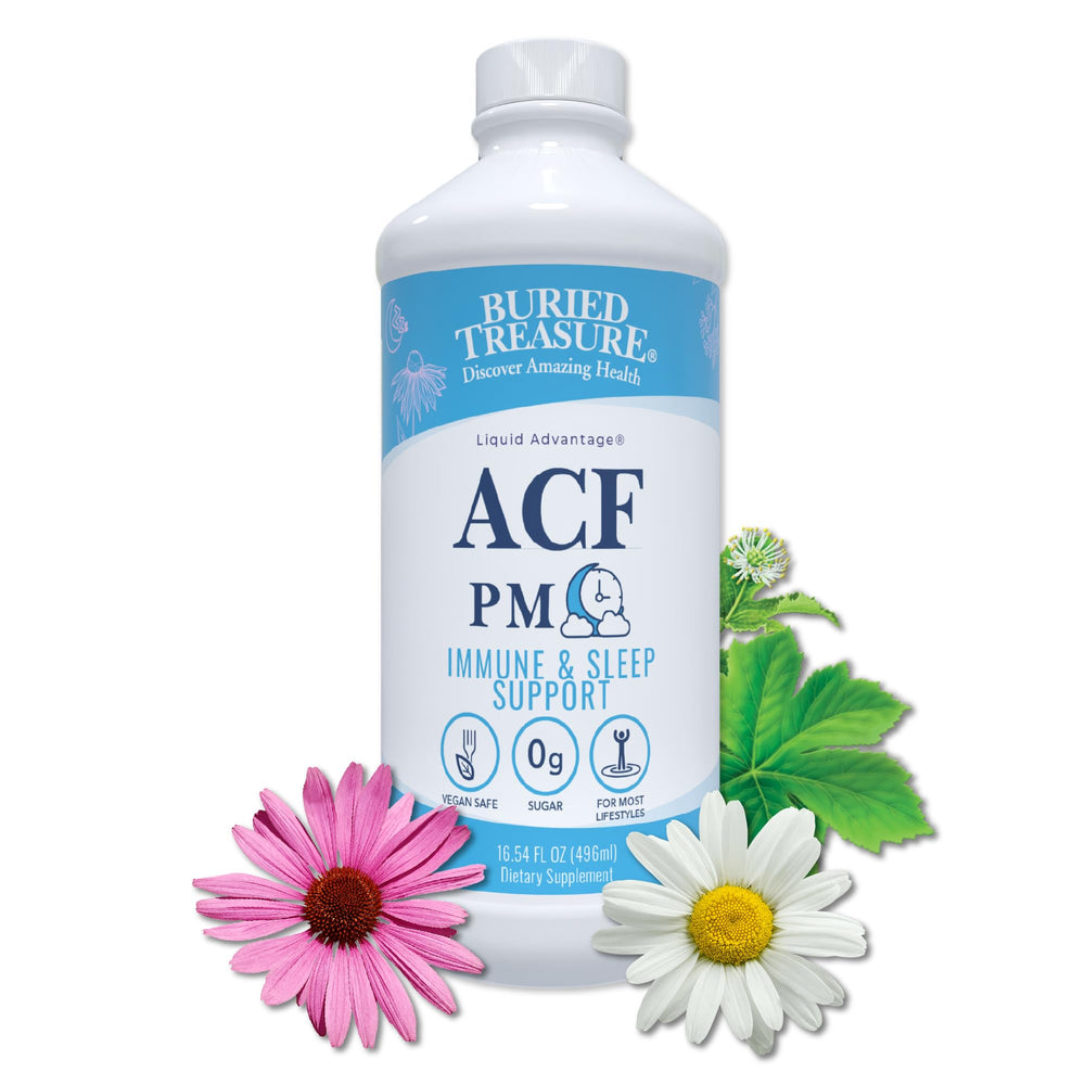 Bottle of Buried Treasure ACF PM 16 oz with label